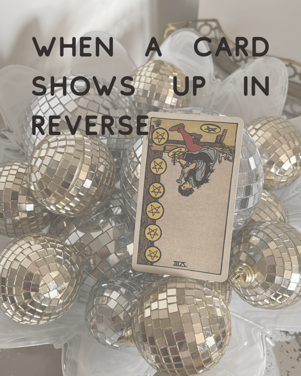 When a tarot card shows up in reverse